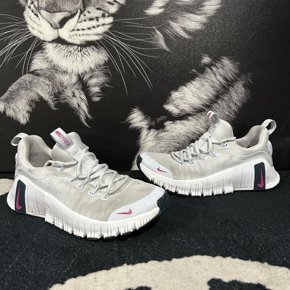 Nike Free Metcon 6 FJ7126-004 Athletic Sneaker Women's 6.5 Gray Mesh Gym Workout